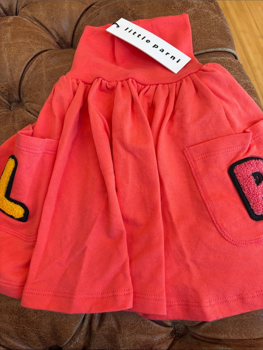 littleparni Girls' Coral Pocket Skirt